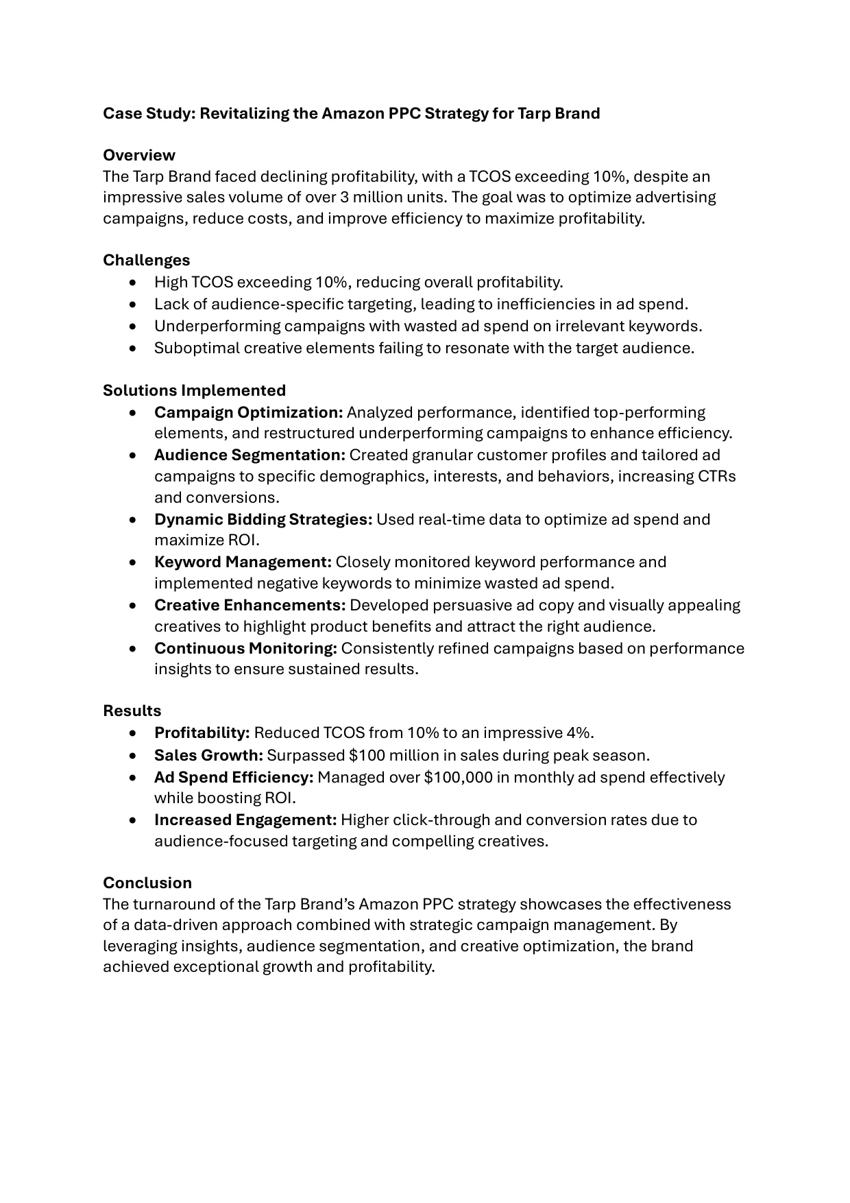 Tarp Brand Page 1
